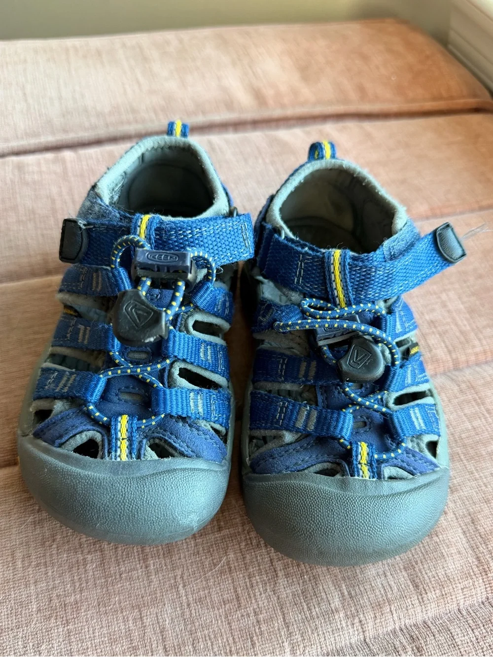 KEEN Newport H2 Toddler Sandals Blue Gray Yellow Size 9 US Waterproof Hiking